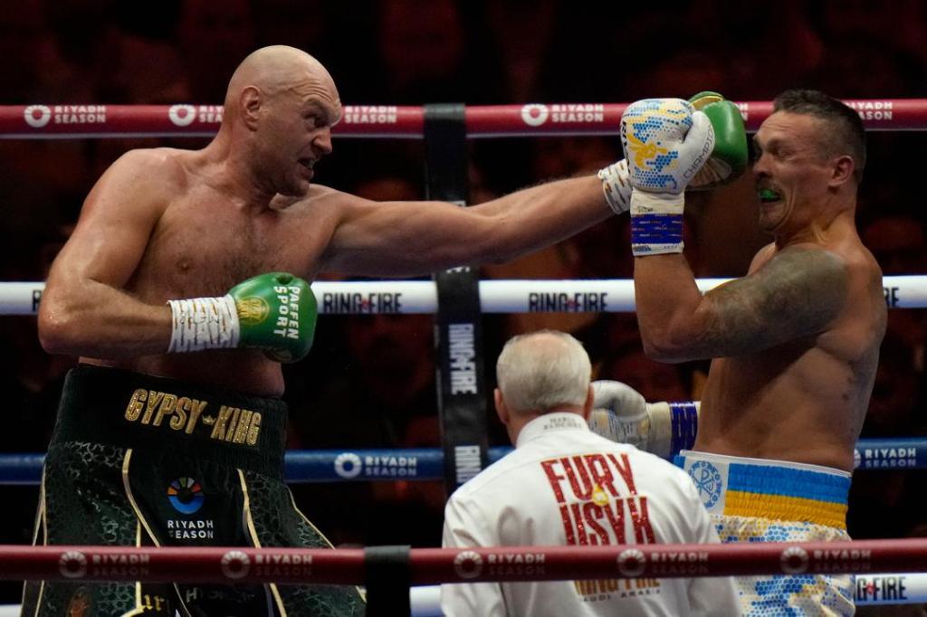 Tyson Fury's iconic stance in the boxing ring