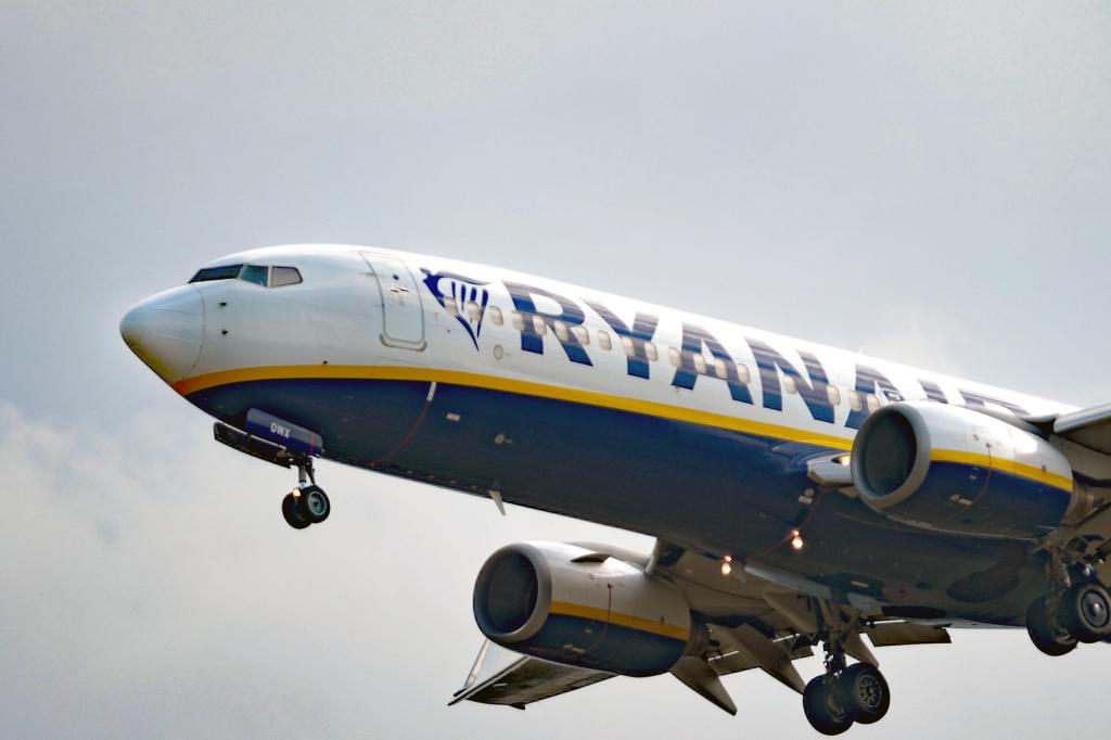 Ryanair aircraft at airport