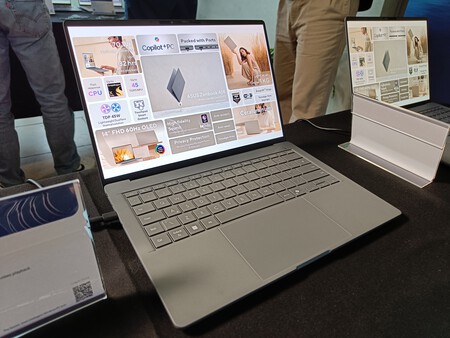 ASUS Zenbook A14 highlighting its feature-rich specifications