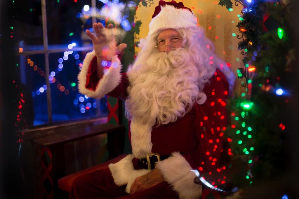 Family enjoying Santa Tracker together