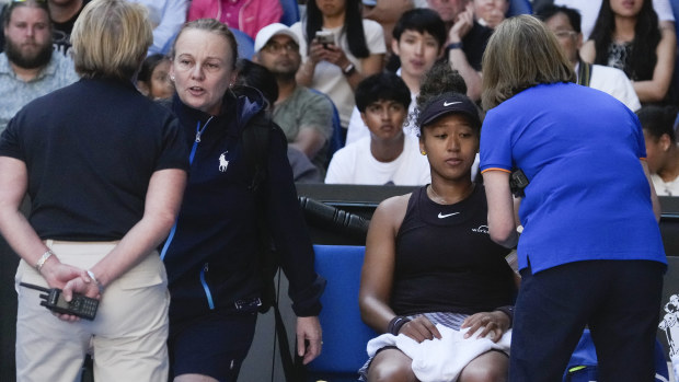 Naomi Osaka during her match at the Australian Open