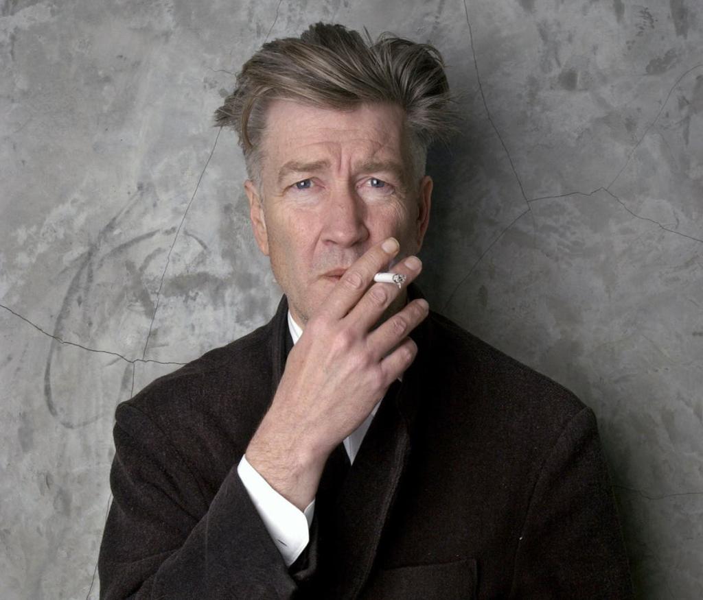 A behind-the-scenes photo of David Lynch on set