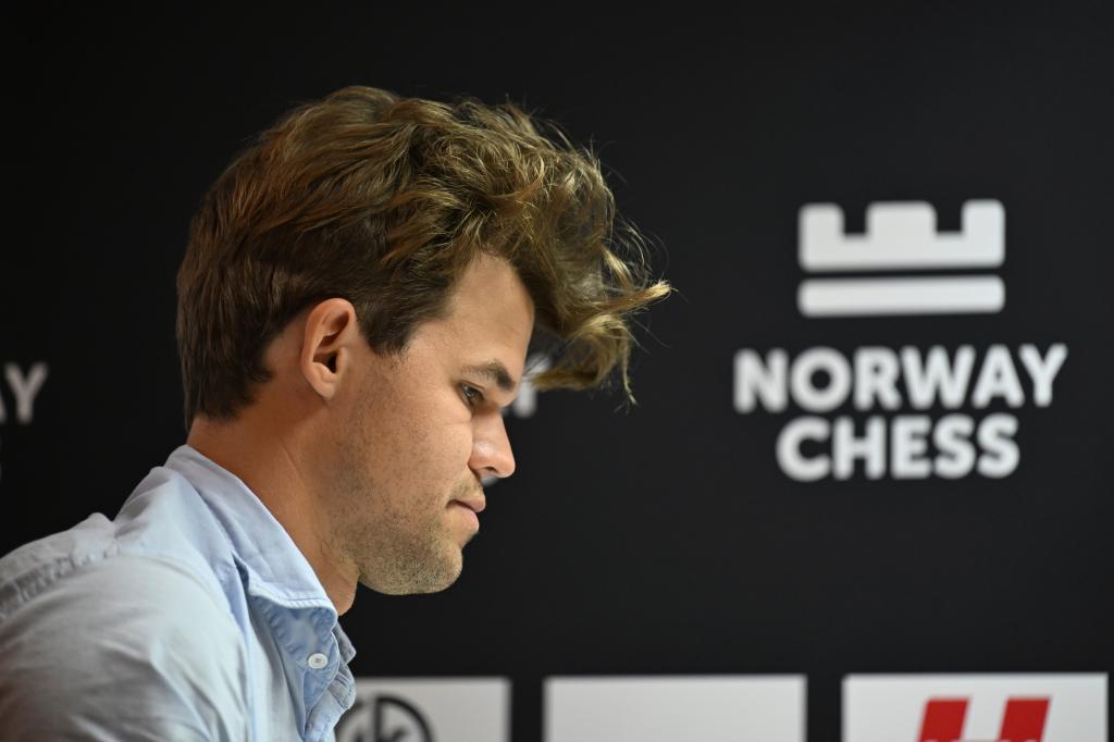 Magnus Carlsen at the chess tournament in New York