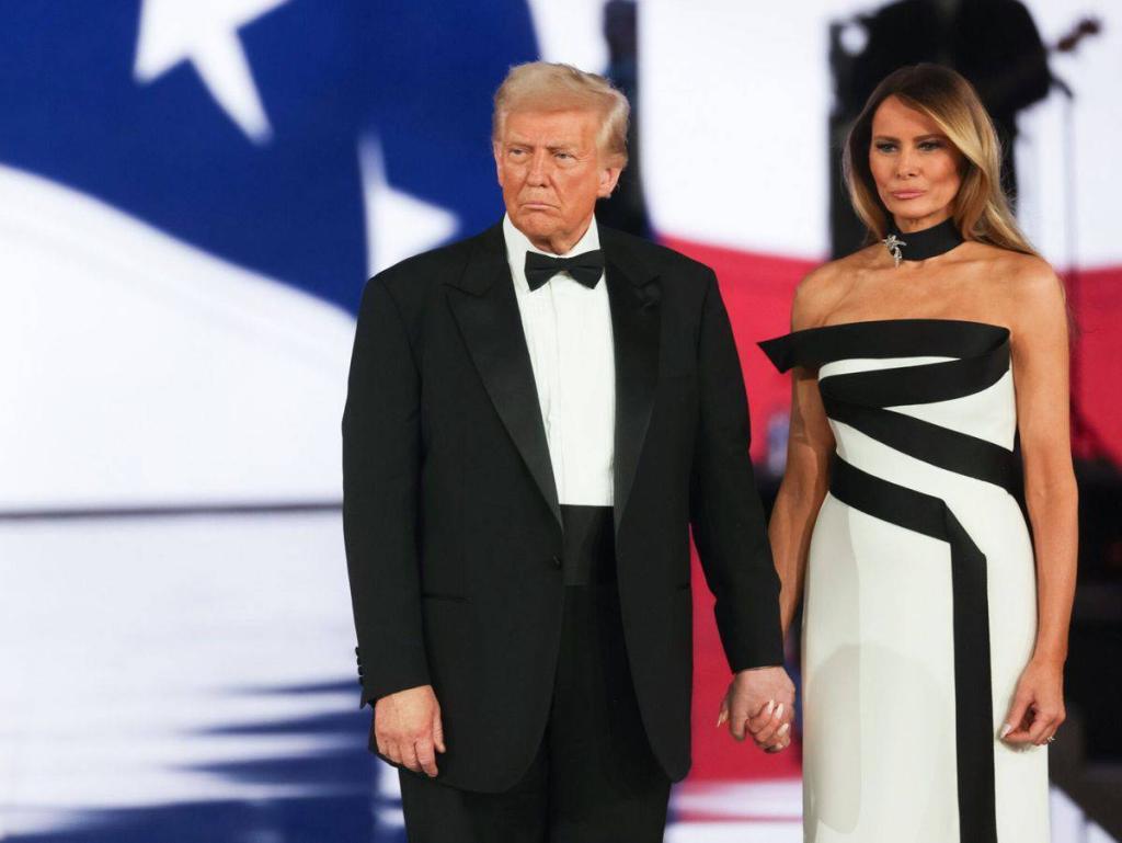 A glimpse of the contrasting fashion choices during the inauguration