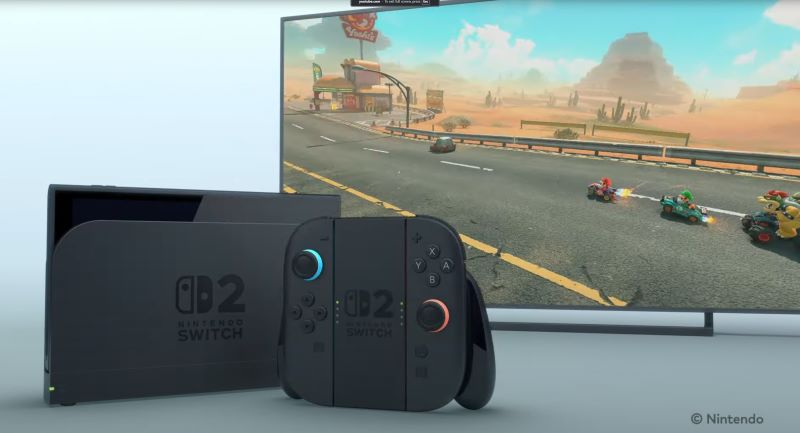 Nintendo Switch 2 teaser image showing the new console design