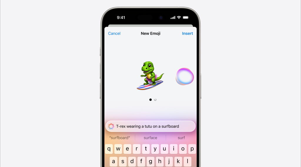 Genmoji creation in iOS