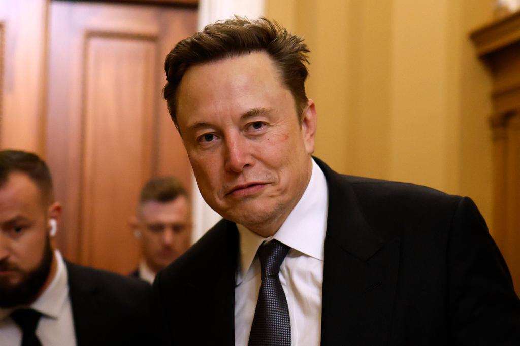 Elon Musk in a formal setting, emphasizing his influential position