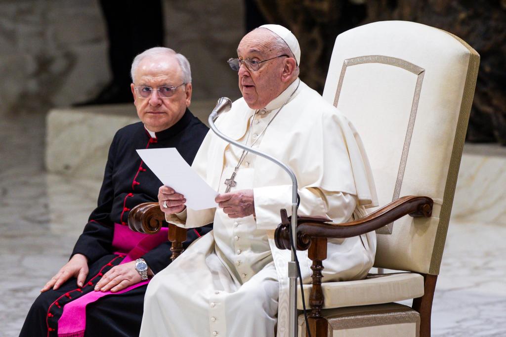 Pope Francis interacting with the community