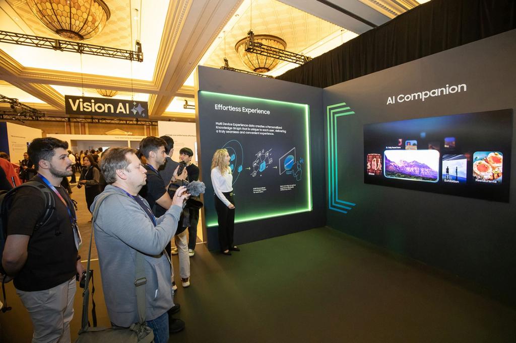 LG Smart TV featuring AI capabilities on display at CES 2025